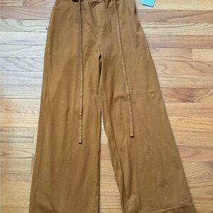 Free People Women's Tan Wide-Leg Pants